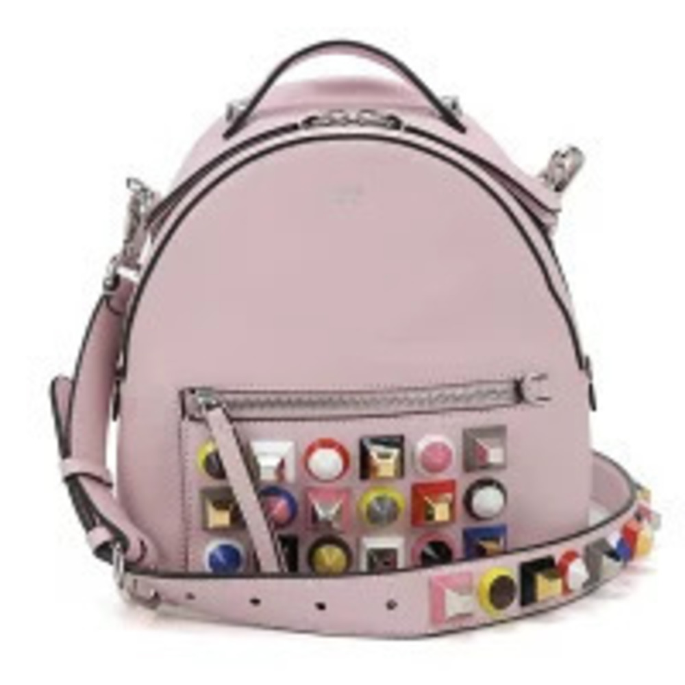 Fendi Studded 2Way Bag multicolored stud embellishments Pink